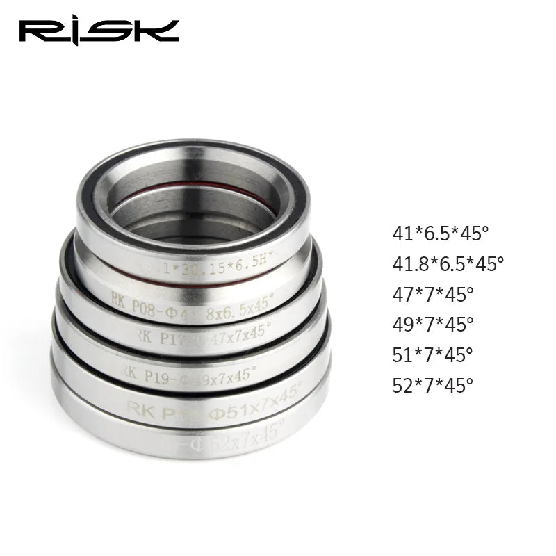RISK Bike Headset Bearings 41/41.8/47/49/52mm MTB Road Bicycle Headset Bearing Repair Steel Parts Bike Accessories