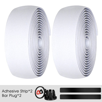 WEST BIKING Bicycle Handlebar Tape EVA PU Bar Tape Soft Cycling Damping With 2 Bar Plug Road Bicycle Anti-slip Shock straps