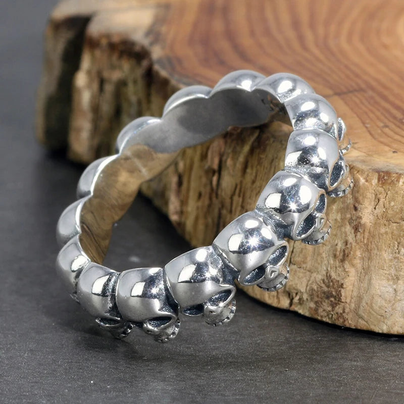 Punk Skull Ring for Men/Women Anti Metal Color Hip Hop Girls Boys Cool Finger Accessories Personality Gift Hot Jewelry