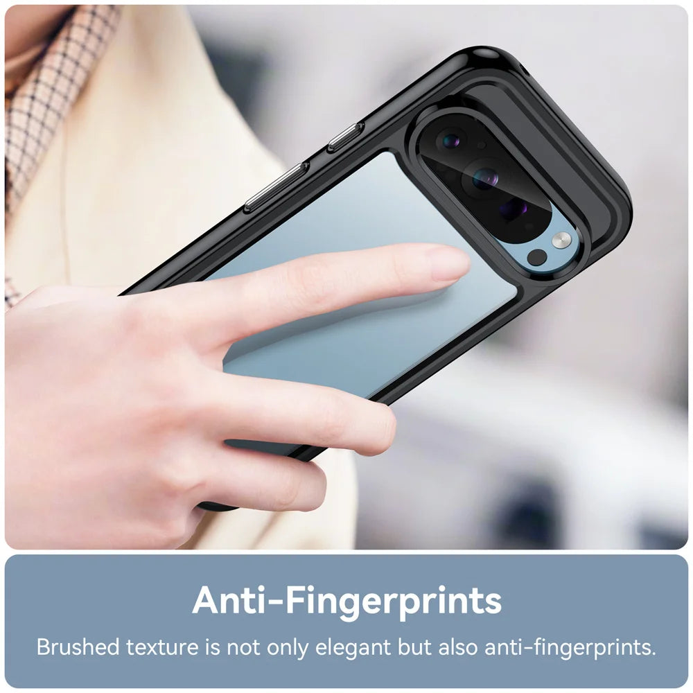 Fashion Transparent Acrylic Case For Google Pixel 9 8 7 Pro 8 7 A Colorful Hard Clear Shockproof Thin Cover For Pixel 9 Pro XL