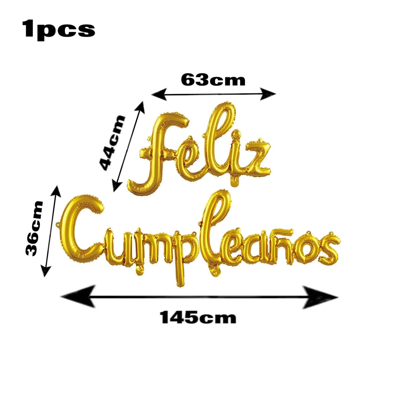 16-inch Spanish Happy Birthday Foil Balloon Set Birthday Party Decoration Feliz Cumpleaños Balloon Home Room Decor Birthday Gift