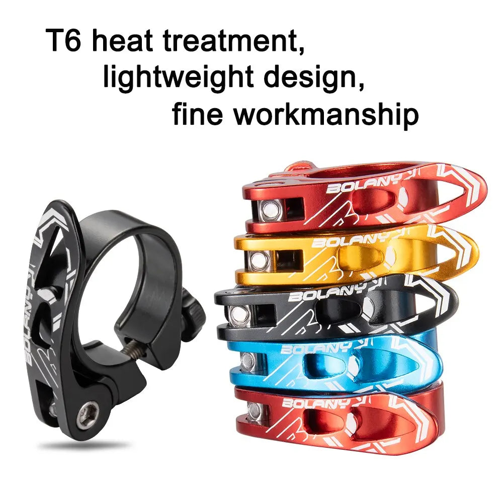 BOLANY MTB Bike Seatpost Clamp Quick Releas Ultralight Aluminium Alloy Bicycle Seat Post Mount 31.8mm 34.9mm Cycling Accessories