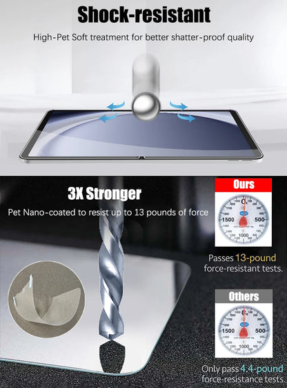 2pcs Pet Screen Protector For Samsung Galaxy Tab S7 Fe S9 Fe A9 Plus S6 Lite S7 S8 S9 A8 Plus Protective Clear Film No Glass