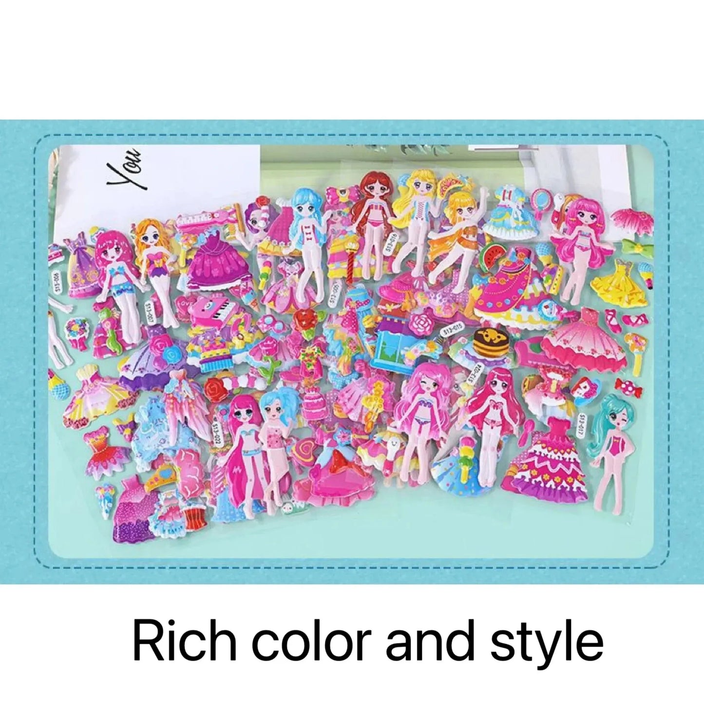 40 Mixed Packs Kids Stickers Puffy Bulk Stickers for Girl Boy Birthday Gift Scrapbooking Animals Cartoon