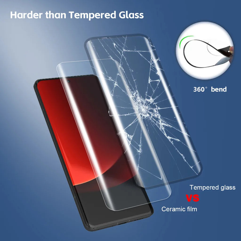 3Pc Ceramic Hydrogel Film For Samsung Galaxy S24 S23 Ultra S22 S21 S20 S10 S9 S8+Note 8 9 10+ 20 Screen Protector+Install Kit