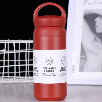 New 350ml 480ml Steel Water Thermos Cup Cute Tumbler Portable Insulated Vacuum Flask