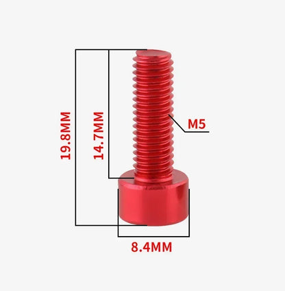 2pcs Bicycle Bottle Cage Screw M5 Aluminum Alloy Cycling Water Bottle Holder Bolts Hex Socket Fixing Screw MTB Bike Accessories
