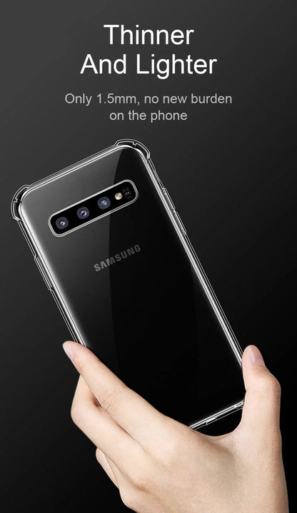 Luxury Silicone Case For Samsung Galaxy S25 S24 S20 FE S10 S9 S8 Plus S10E Note 8 9 10 Lite Transparent Soft Shockproof Case