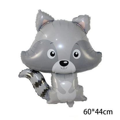 Cartoon Animal Rabbit Deer Foil Balloon Kids Gifts Birthday Party Jungle Animal Theme Decoration Squirrel Fox Bear Helium Globos