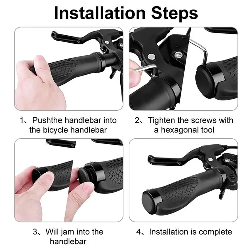 Bike Handlebar Non-slip Silicone Bicycle Handle Anti-Skid Road Mountain MTB Grips Ergonomic Protect Wrists Cycling Accessories