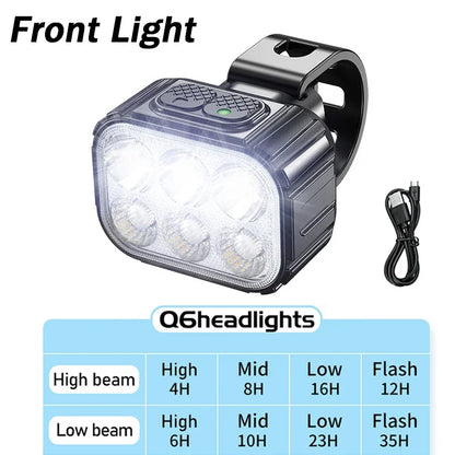 Bicycle Lights High Bright Cycling Lamp Front and Rear USB Rechargeable MTB Bike Headlight Taillight Waterproof Lantern Lighting