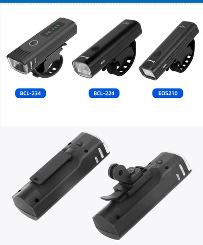 Bicycle Headlight Stand Mount W/ Gopro Interface MTB LED Lamp Bracket for Rockbros QD-250 YQ200/400 Blackbird L1