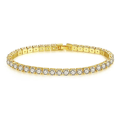 2024 New Arrival  Luxury Round Silver Color on Hand Bracelet Bangle for Women Anniversary Gift Jewelry Bulk Sell S5650