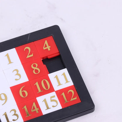 1PC 1-15 Number Slide Puzzle Brain Puzzle Games Exercise The Brain Educational Toy Developing for Children Toys