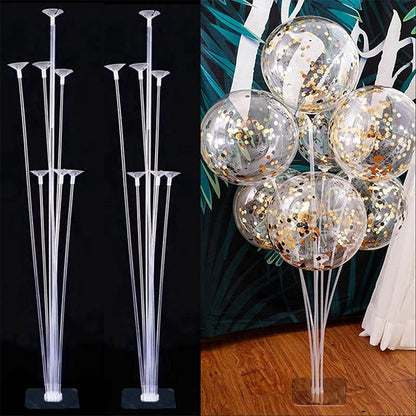 1/2set Adjustable Balloon Stand Metal or Plastic Balloon Column Stand With Bases Balloon Tower Pillar for Graduation Birthday Wedding Party