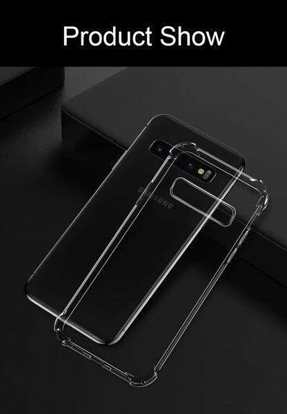 Luxury Silicone Case For Samsung Galaxy S25 S24 S20 FE S10 S9 S8 Plus S10E Note 8 9 10 Lite Transparent Soft Shockproof Case