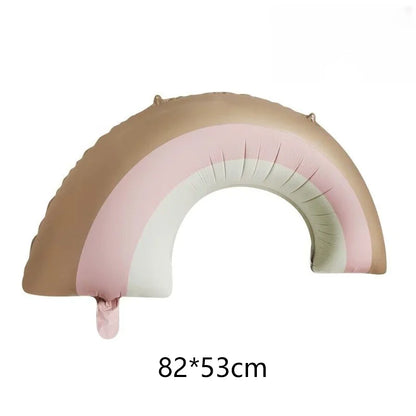 Cute Matte Rainbow Cake Bear Foil Balloon Kids Adult Birthday Party Decorations Cartoon Bow Candy Ice Cream Balloons Globos