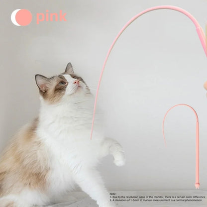 Simulated Mouse Tail Cat Toy Cat Teaser Funny Stick Silicone Long Tail Pet Interactive Toys for Cats Kitten Hunting Pet Products