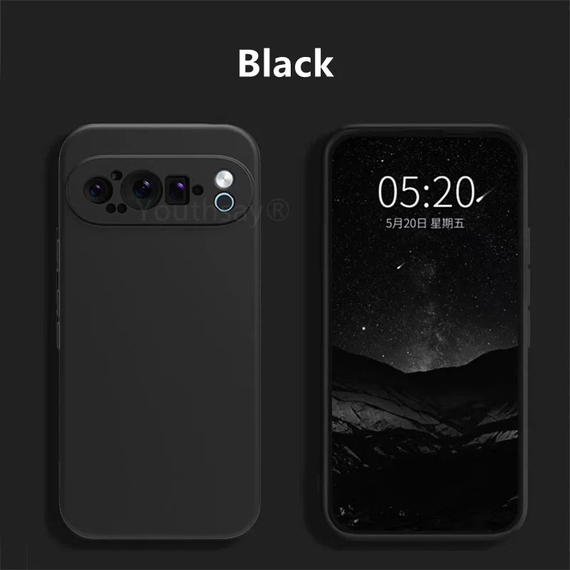 For Google Pixel 9 Pro Case Google Pixel 9 8 7 Pro 8A 7A 6A Cover Fundas Coque Soft Original Liquid Silicone Case Pixel 9 Pro XL