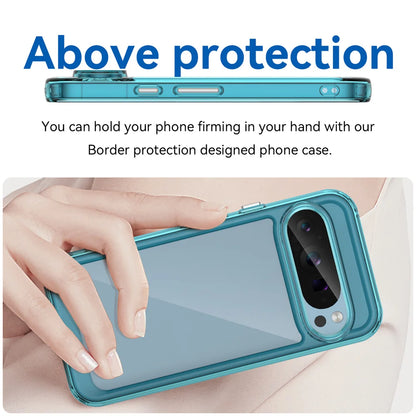 Fashion Transparent Acrylic Case For Google Pixel 9 8 7 Pro 8 7 A Colorful Hard Clear Shockproof Thin Cover For Pixel 9 Pro XL