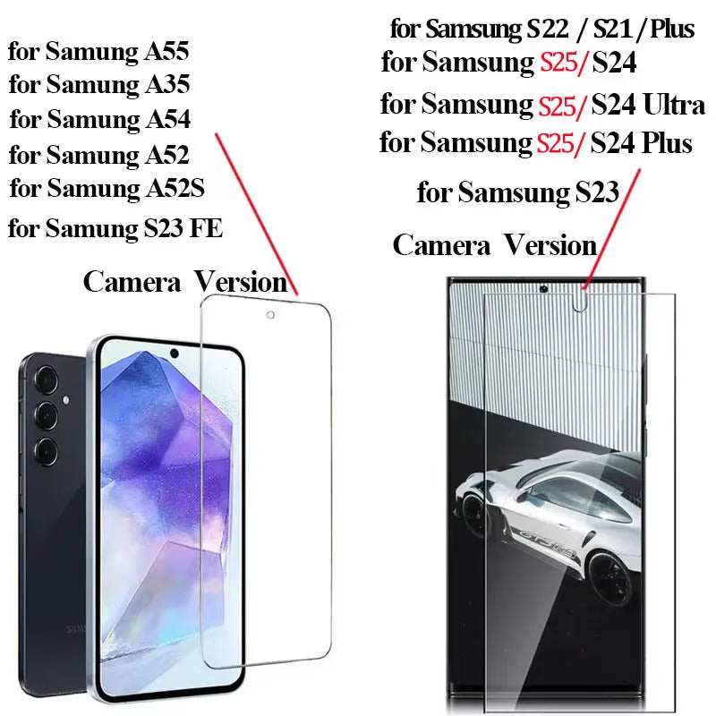 HD Screen Protector for Samsung S23 A55 A35 A54 S25 Tempered Glass for Samsung S24 S21 S22 mica Galaxy S24 Ultra S23 FE