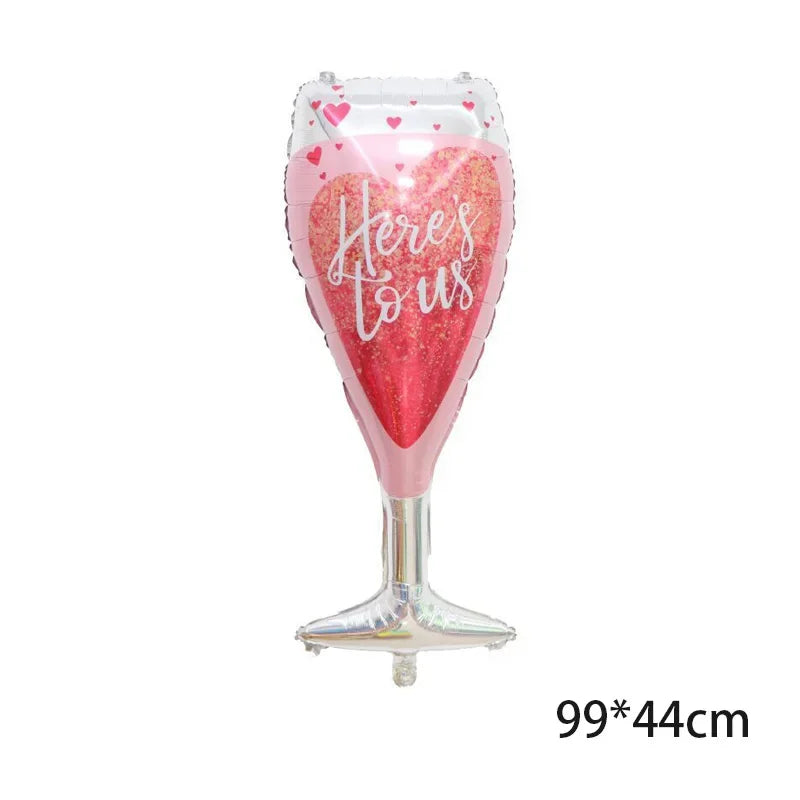 Wine Bottle Wine Goblet Aluminium Foil Balloons Beer Whisky Champagne Bar Banquet Family Gathering Birthday Party Decoration