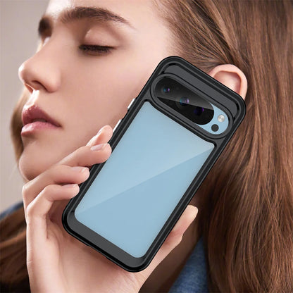 Fashion Transparent Acrylic Case For Google Pixel 9 8 7 Pro 8 7 A Colorful Hard Clear Shockproof Thin Cover For Pixel 9 Pro XL