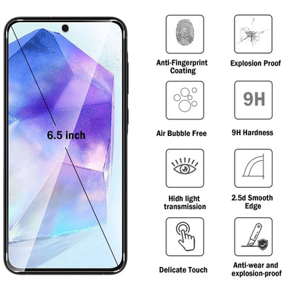 for Samsung A55 A56 Tempered Glass Screen Protector for Samsung Galaxy A55 A54 A14 A35 A34 A51 A52 A52S A36 A15 A16 A25 S24 S25