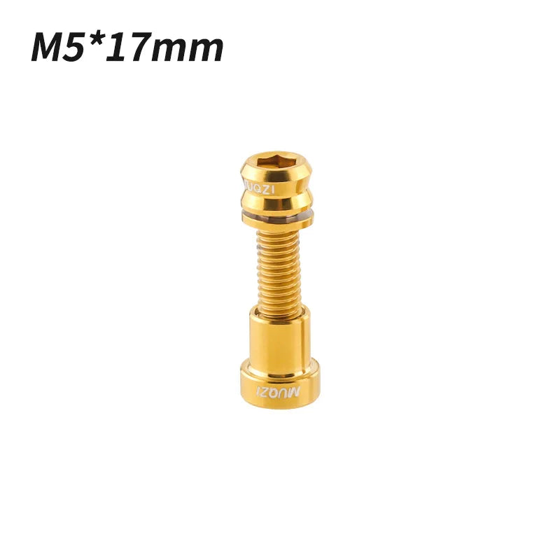 MUQZI Titanium Bolt M5x17mm M5x19mm Bicycle Nut Titanium Alloy Stem Bolts MTB Road  Folding Bike Screw Accessories