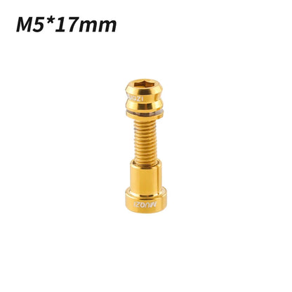 MUQZI Titanium Bolt M5x17mm M5x19mm Bicycle Nut Titanium Alloy Stem Bolts MTB Road  Folding Bike Screw Accessories