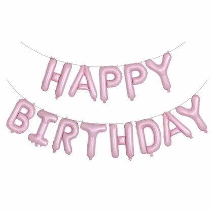 13pcs Happy Birthday Decoration Balloons Pink Blue Letter Foil Ballons Set Birthday Party Decor Air Globos Balony Anniversaire