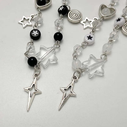 Fashion Couple Beads Bracelets Love Heart Star Handmade Y2K Charm  Anime Beaded Kawaii Friendship Couple Bracelet Jewelry
