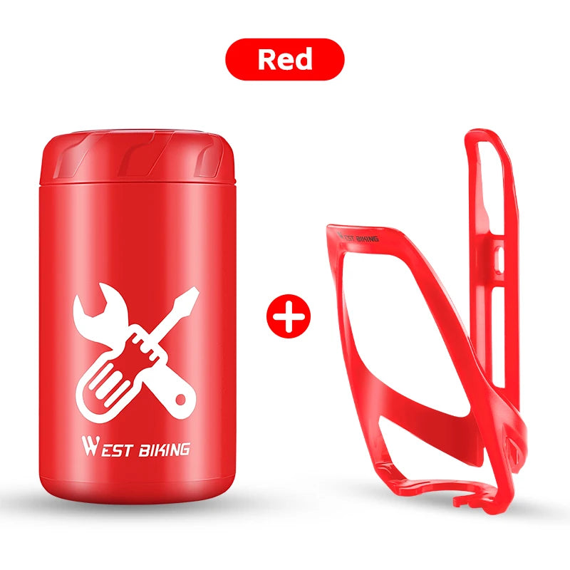 WEST BIKING Bicycle Repair Tool Storage Capsule Portable Waterproof Toolkit With Water Bottle Cage MTB Road Bike Accessories