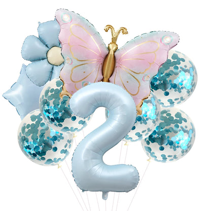 Butterfly Balloons 5th Birthday Decor for Girls Pink Butterfly Foil Balloons for Butterfly Themed Party Wedding Birthday Decors