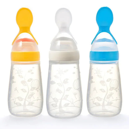 4Pcs Baby Feeding Bottle with Fruit Pacifier Set Baby Spoon Bottle Toddler Fresh Vegetable Fruit Feeder Kids Feeding Supplies