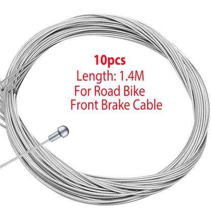 10pcs/set MTB Road Bicycle Brake Line Bike Gear Shifter Gear Brake Inner Cable Set Core Inner Wire 2000mm 1700mm 1400mm 900mm