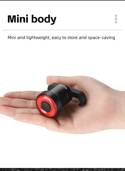 WEST BIKING Bike Rear Light Smart Brake Sensing Light Bicycle Tail Light Type-C Charging Taillight Road Cycling Accessories