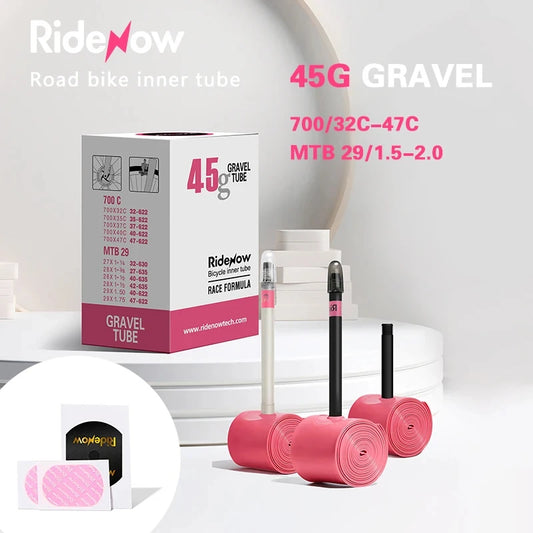 RideNow Graval TPU Road Bicycle Inner Tube MTB 29 700x32C 35 37 40 47C Tire French Valve Ultralight Road Bike TPU Tire