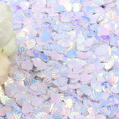 15g/Pack Iridescent Shining Shell Confetti Glitter DIY Supplies Baby Shower Girls Mermaid Birthday Party Decorations DIY Favors