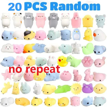 5-50 PCS Kawaii Squishies Mochi Anima Squishy Toys For Kids Antistress Ball Squeeze Party Favors Stress Relief Toys For Birthday