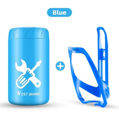 WEST BIKING Bicycle Repair Tool Storage Capsule Portable Waterproof Toolkit With Water Bottle Cage MTB Road Bike Accessories