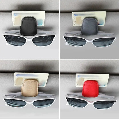 Universal Car Sunglasses Clip Card Ticket Holder Stand Fastener Pen Case Eyeglasses Sun Visor Car Accessories