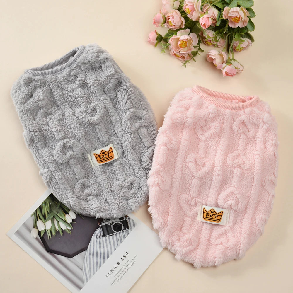 Autumn Winter Warm Dog Clothes for Small Dogs Cats Outdoor Soft Cozy Fleece Jacket Vest Coat Pet Chihuahua Yorkies Corgi Costume