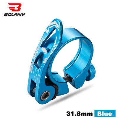 BOLANY MTB Bike Seatpost Clamp Quick Releas Ultralight Aluminium Alloy Bicycle Seat Post Mount 31.8mm 34.9mm Cycling Accessories