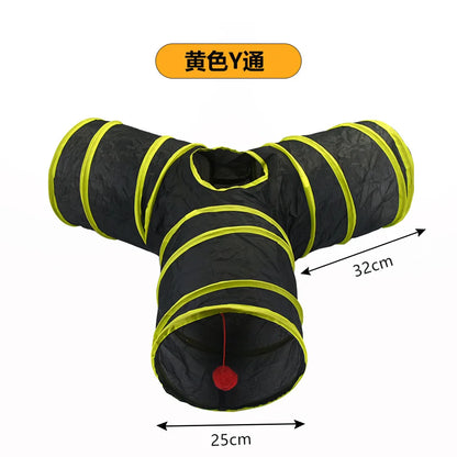 650g Rainbow Cat Toy Tunnel Playground Cats Scratching Running Interactive Teaser Toy Kittens Adult Cats
