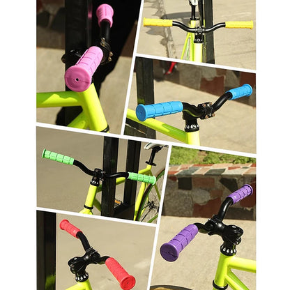 1 Pair Bike Handlebar Grips Soft Scooter Extreme Bicycle Rubber Non-slip Shockproof Mountain Folding Bike Bicycle Accessories