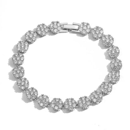 ZAKOL European And American Fashion Round AAA Zircon Bracelet Bangles Unisex Punk Style Hip-hop Jewelry