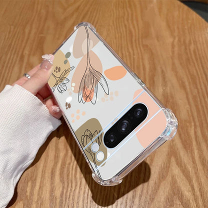 P ixel 8 Pro Plant Flower Transparent Phone Case For Google Pixel 8Pro 7A 8A 6 8 9 6Pro 9ProXL 7Pro 6A 7 9Pro Cover