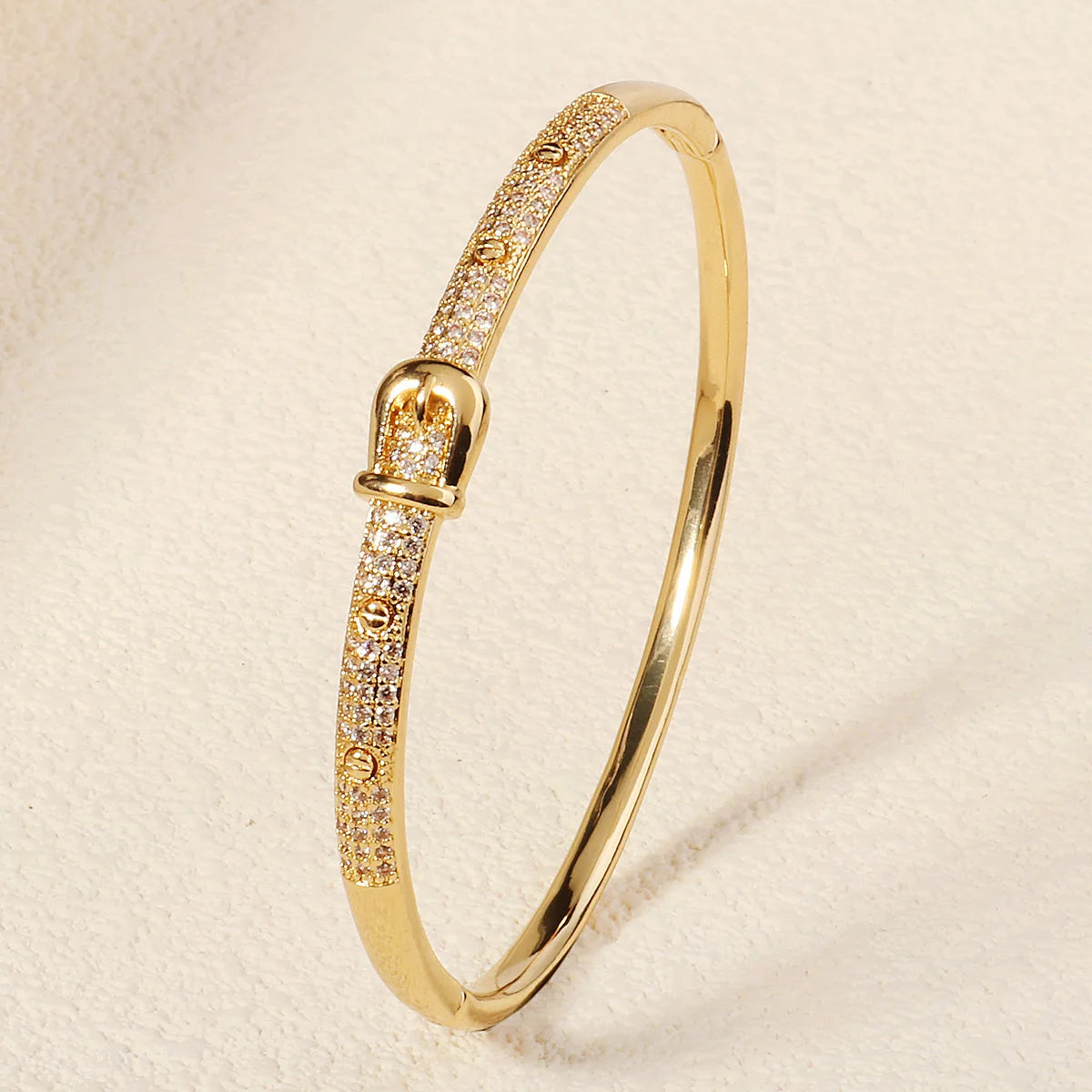 Copper With Zirconium Opening Female Simple Trendy Bracelet Women's Stainless Steel Jewelry Luxury Gifts for Girlfriends