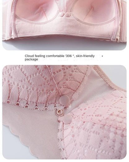 Front Button Maternity Nursing Bra Adjustable Gathered Underwear Comfortable Breastfeeding Bra for Feeding Pregnant Women Clothe